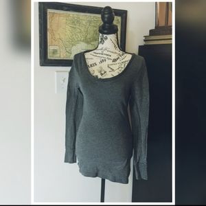 PINK Victoria's Secret Gray Henley, Size Small